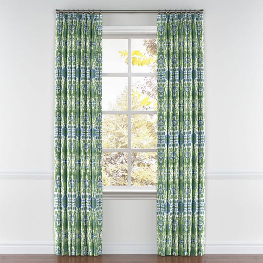 Pinch Pleat Drapery in Ikat Believe It - Kelly