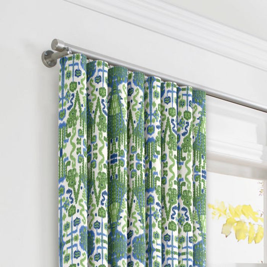 Ripplefold Drapery in Ikat Believe It - Kelly