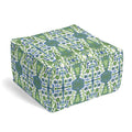 Square Pouf in Ikat Believe It - Kelly