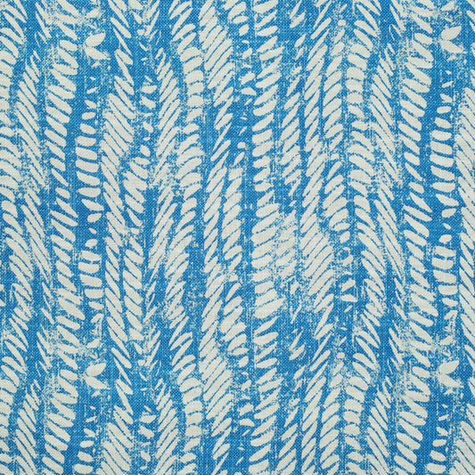 Ruffle Bedskirt in Rope Walk - Persian Blue
