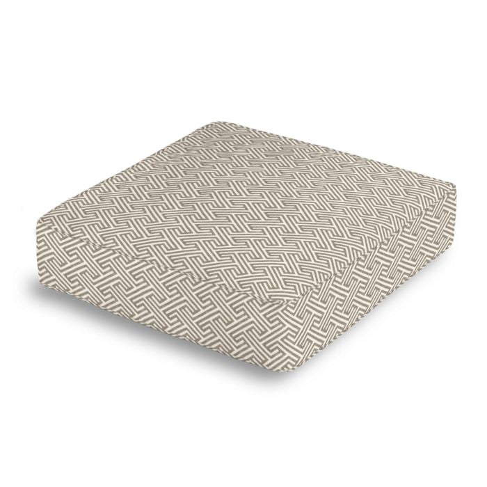 Box Floor Pillow in Labyrinth - Rock