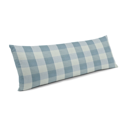 Large Lumbar Pillow in Foxy Plaid - Harbor