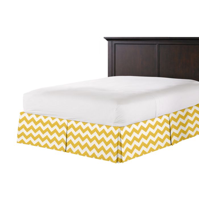 Tailored Bedskirt in Limitless - Squash