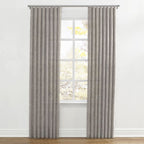 Ripplefold Drapery in Linen Sheer - Cinder