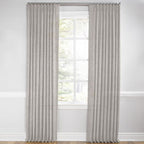 Euro Pleat Drapery in Linen Sheer - Dim Gray