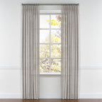 Pinch Pleat Drapery in Linen Sheer - Dim Gray