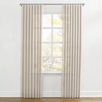 Ripplefold Drapery in Linen Sheer - Ecru