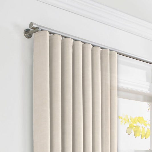 Ripplefold Drapery in Linen Sheer - Ecru