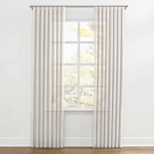 Ripplefold Drapery in Linen Sheer - Ivory