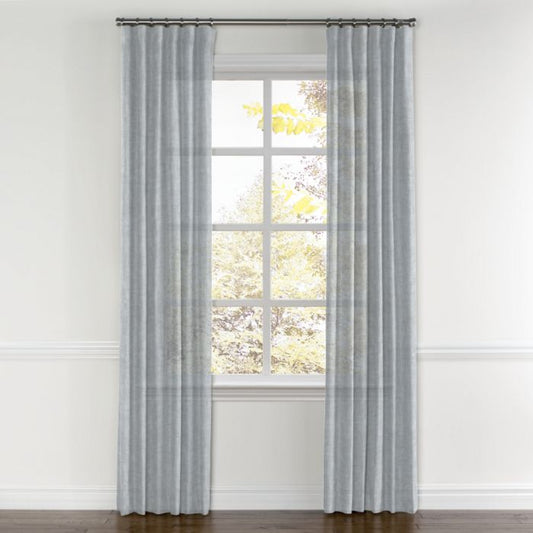 Convertible Drapery in Linen Sheer - Limestone Gray