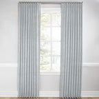 Euro Pleat Drapery in Linen Sheer - Limestone Gray