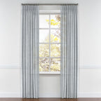 Pinch Pleat Drapery in Linen Sheer - Limestone Gray