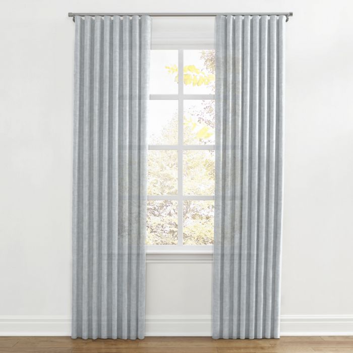 Ripplefold Drapery in Linen Sheer - Limestone Gray
