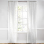 Euro Pleat Drapery in Linen Sheer - Optic White
