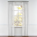 Pinch Pleat Drapery in Linen Sheer - Optic White