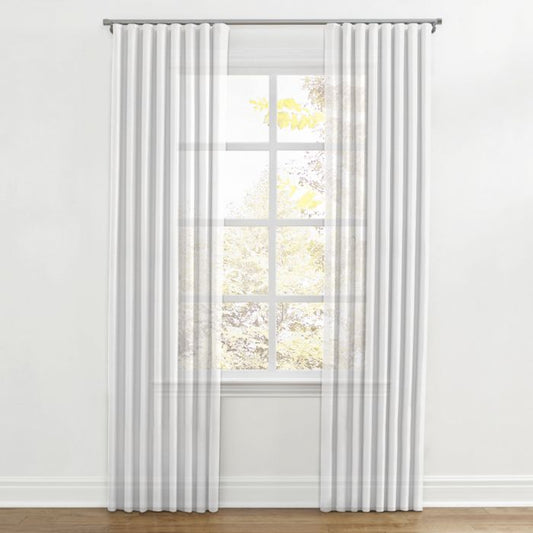Ripplefold Drapery in Linen Sheer - Optic White