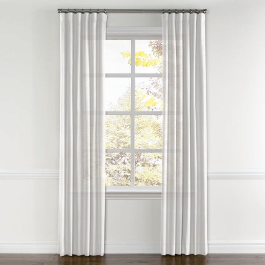 Convertible Drapery in Linen Sheer - White