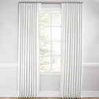 Euro Pleat Drapery in Linen Sheer - White