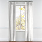 Pinch Pleat Drapery in Linen Sheer - White