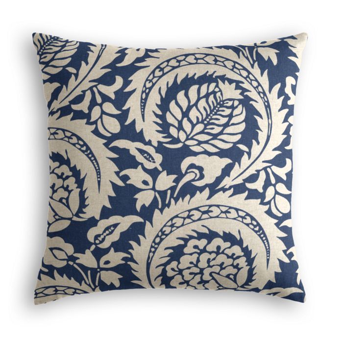 Throw Pillow in Lisbon - Indigo
