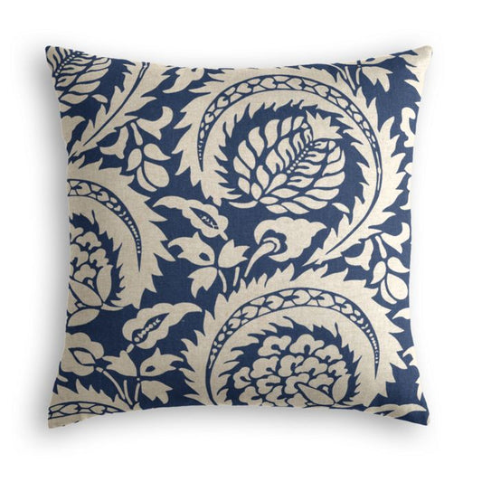 Throw Pillow in Lisbon - Indigo