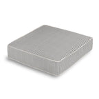 Box Floor Pillow in Little White Line - Black