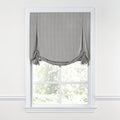 Tulip Roman Shade in Little White Line - Black