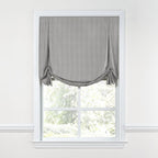 Tulip Roman Shade in Little White Line - Black