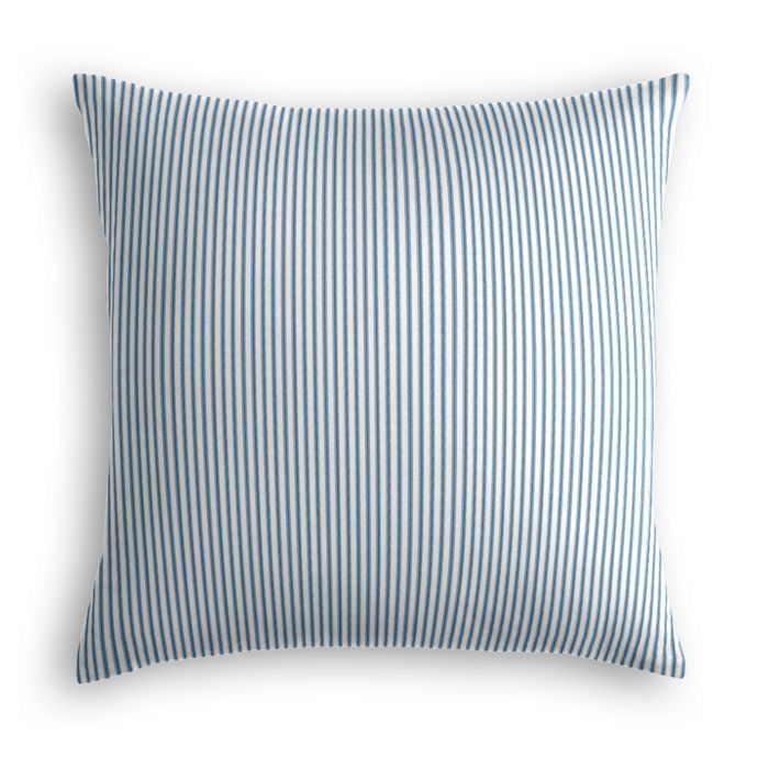 Euro Sham in Little White Line - Blueberry