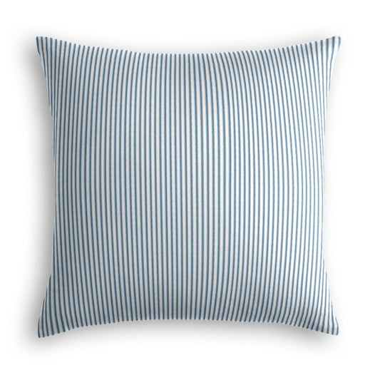 Euro Sham in Little White Line - Blueberry