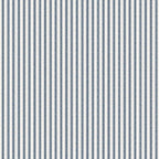Ruffle Bedskirt in Little White Line - Blueberry