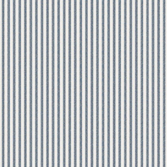 Fabric Swatch: Little White Line - Blueberry