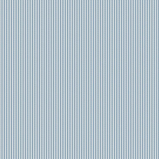 Fabric Swatch: Little White Line - Blueberry
