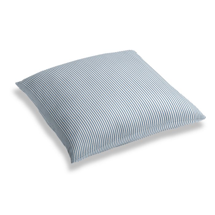 Simple Floor Pillow in Little White Line - Blueberry