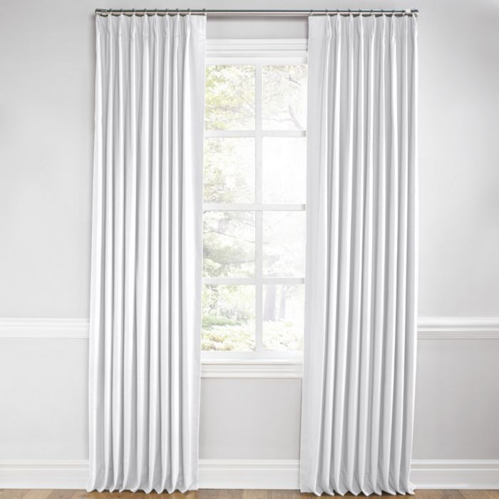 Euro Pleat Drapery in Lush Linen - Optic White