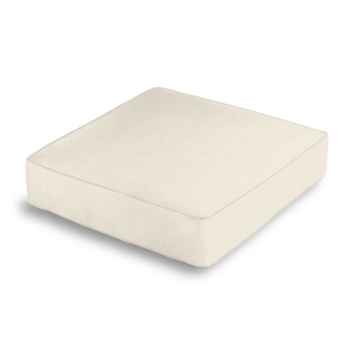 Box Floor Pillow in Lush Linen - Antique White