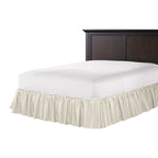 Ruffle Bedskirt in Lush Linen - Antique White