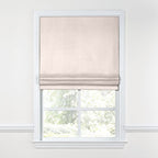 Flat Roman Shade in Lush Linen - Cameo