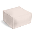 Square Pouf in Lush Linen - Cameo
