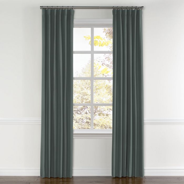 Convertible Drapery in Lush Linen - Charcoal