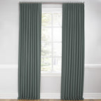 Euro Pleat Drapery in Lush Linen - Charcoal