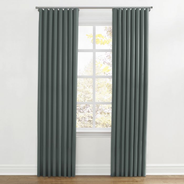 Ripplefold Drapery in Lush Linen - Charcoal