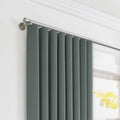 Ripplefold Drapery in Lush Linen - Charcoal