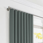 Ripplefold Drapery in Lush Linen - Charcoal