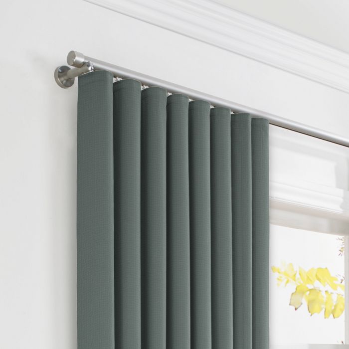 Ripplefold Drapery in Lush Linen - Charcoal