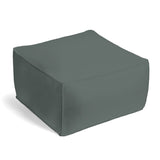 Square Pouf in Lush Linen - Charcoal