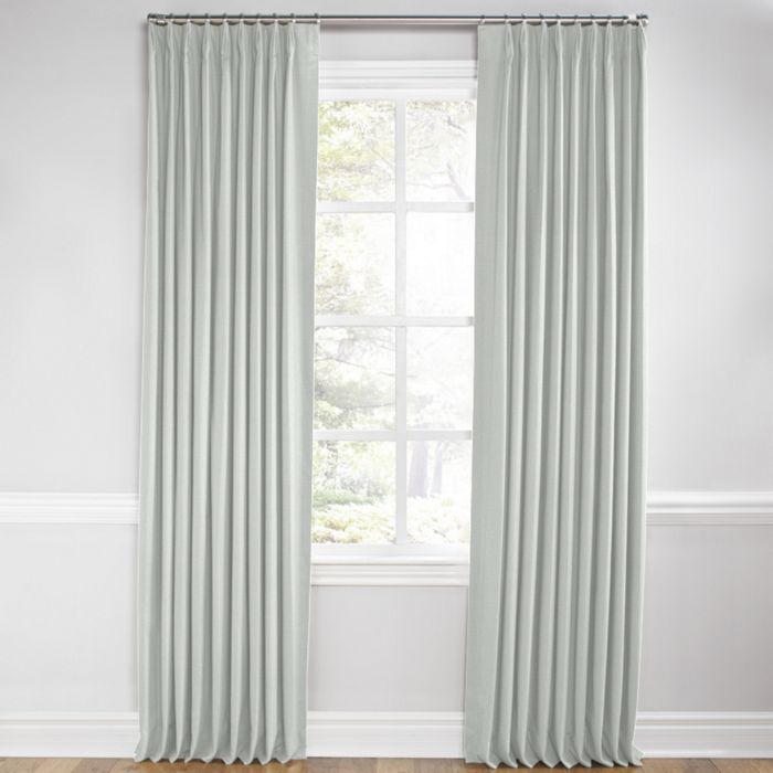 Euro Pleat Drapery in Lush Linen - Fog