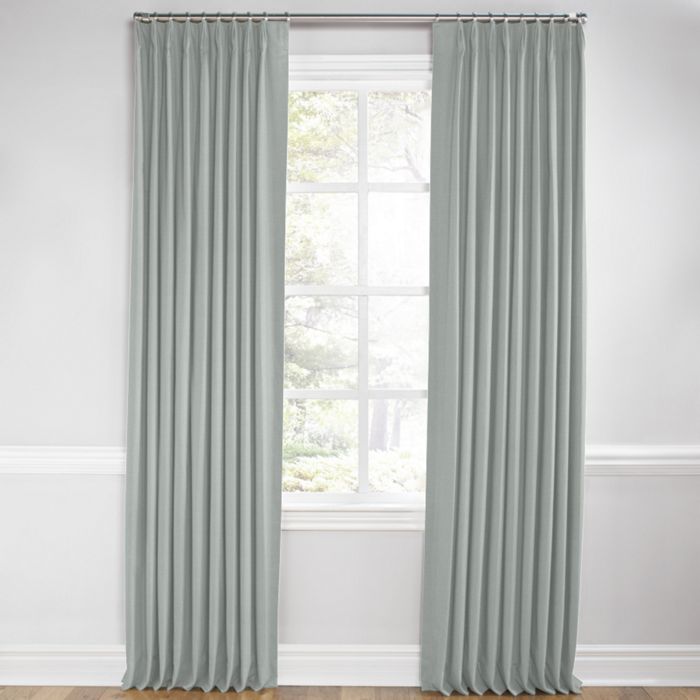 Euro Pleat Drapery in Lush Linen - Graphite