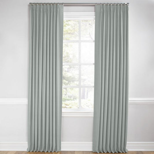Euro Pleat Drapery in Lush Linen - Graphite