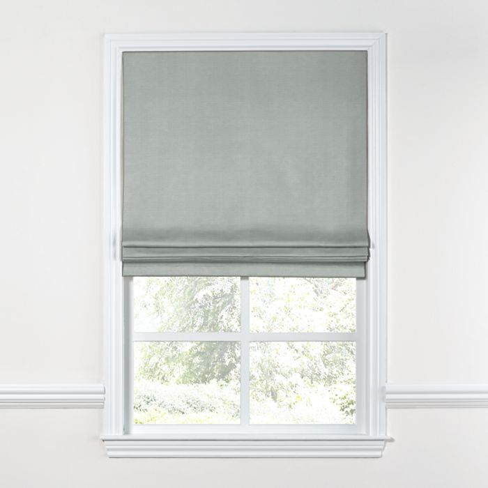 Flat Roman Shade in Lush Linen - Graphite
